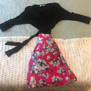 DVF Full Skirt Wrap Dress